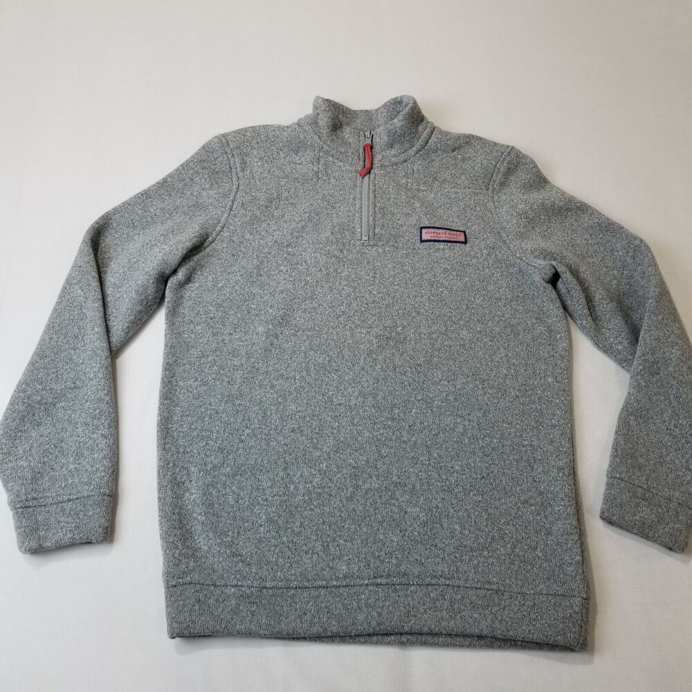 Vineyard Vines Sweater Gray Pullover Fleece Shep Ian Marthas 1K2173